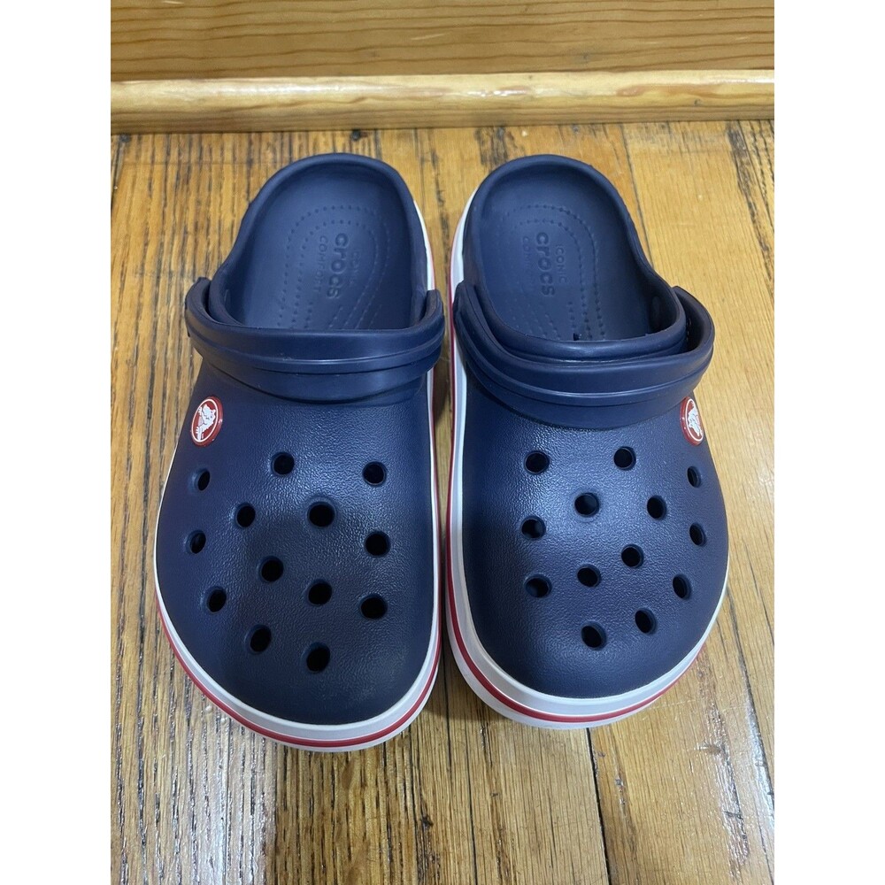 Crocs Kids Bayaband Clogs Size 13 Navy Blue Lightweight Comfort Shoes